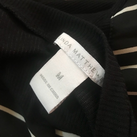 LM Black & White Pin Striped 2 piece Button Dress - Picture 5 of 5